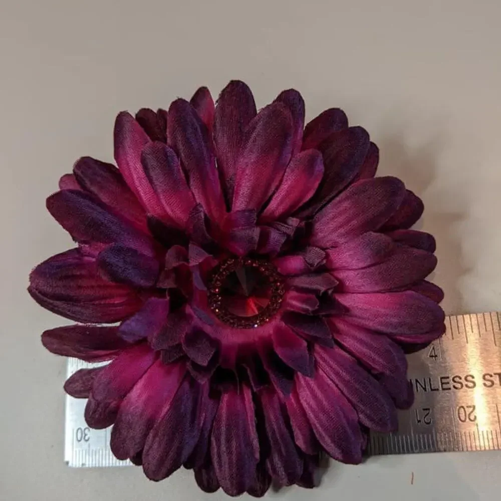 5 BURGUNDY TUTU TOPS with Gerbera Daisies Bling